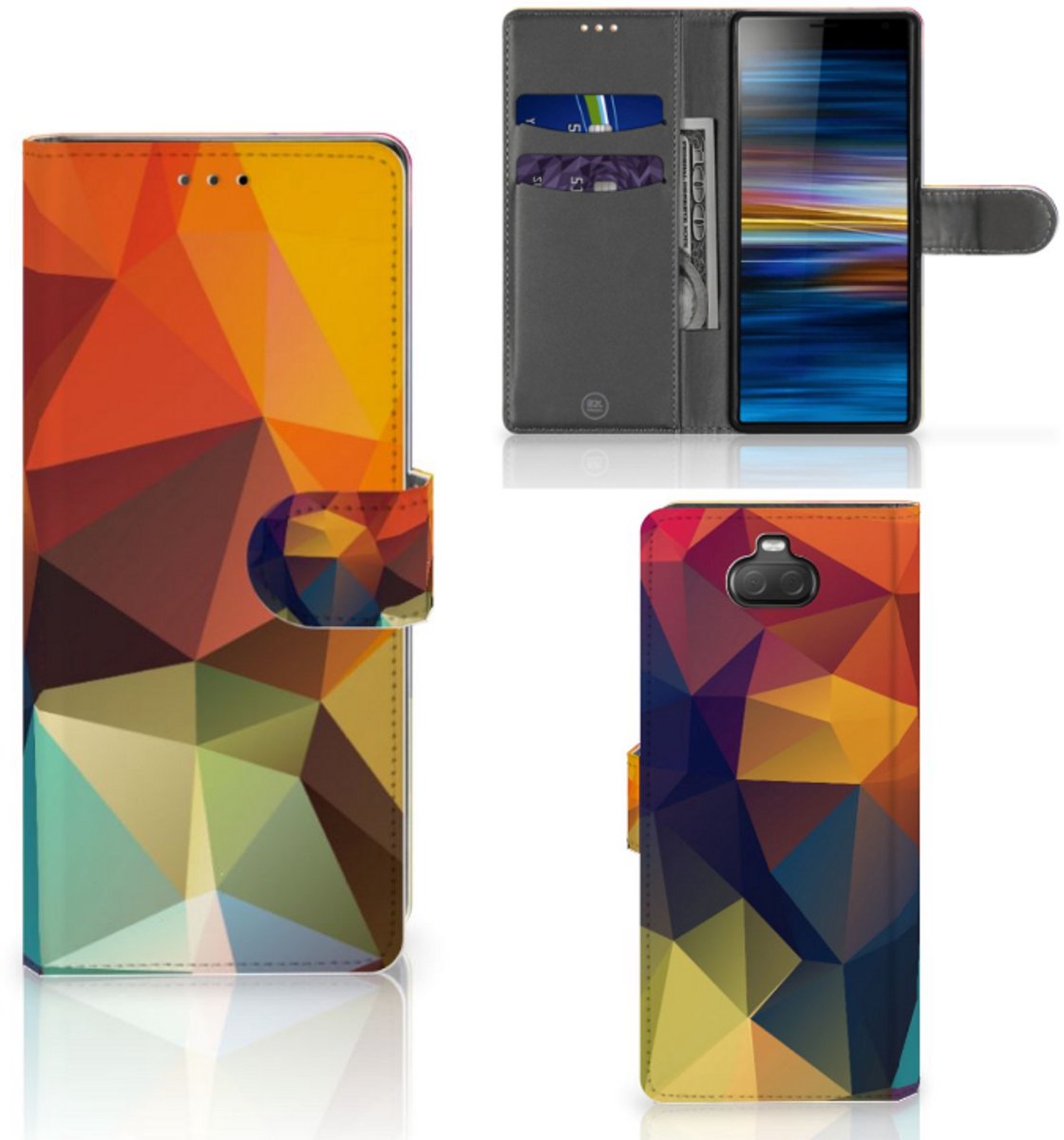 Sony Xperia 10 Book Case Polygon Color