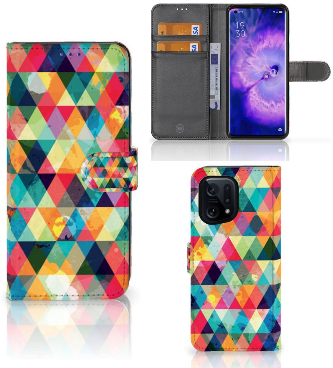 OPPO Find X5 Telefoon Hoesje Geruit