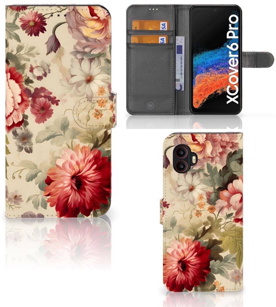 Hoesje voor Samsung Galaxy Xcover 6 Pro Bloemen