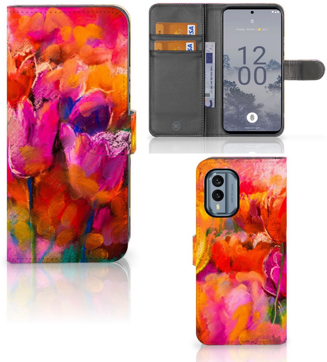 Hoesje Nokia X30 Tulips