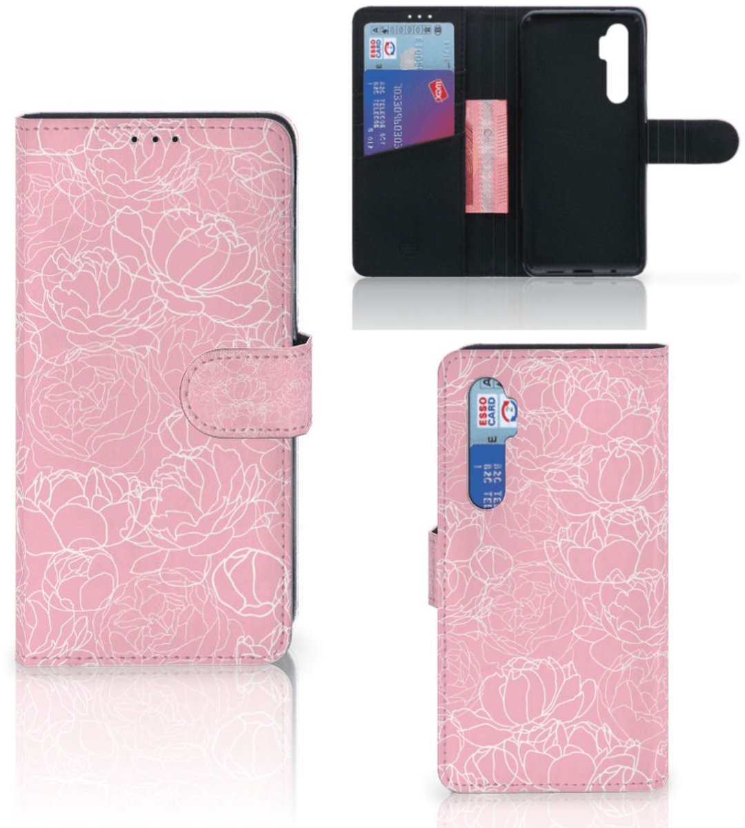 Xiaomi Mi Note 10 Lite Hoesje White Flowers