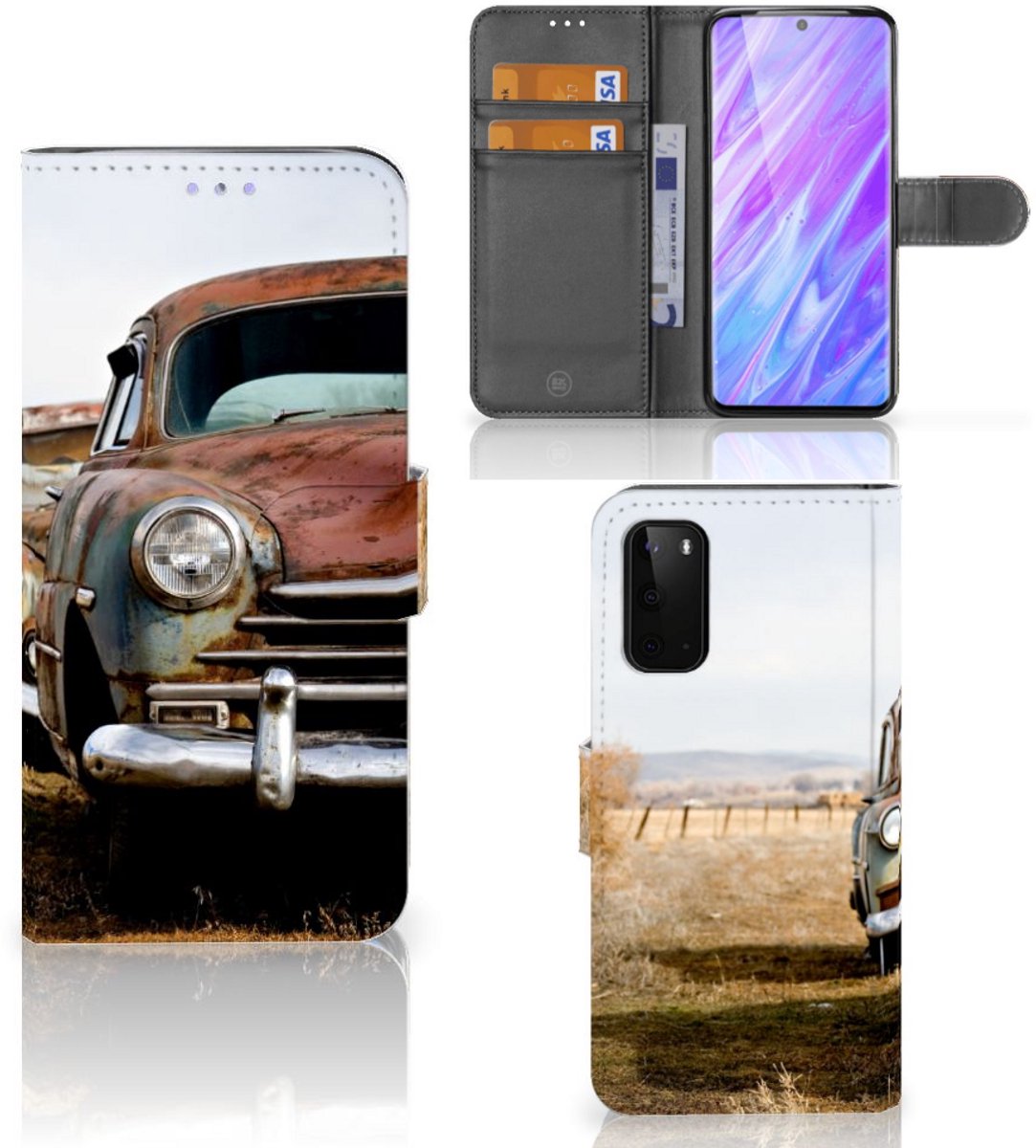 Samsung Galaxy S20 Telefoonhoesje met foto Vintage Auto