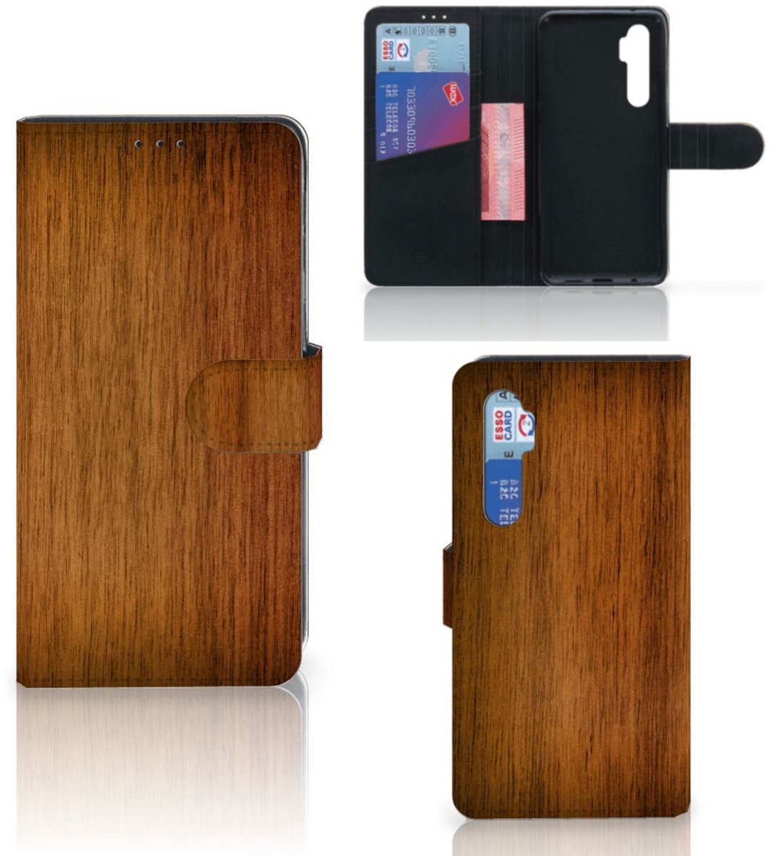 Xiaomi Mi Note 10 Lite Book Style Case Donker Hout