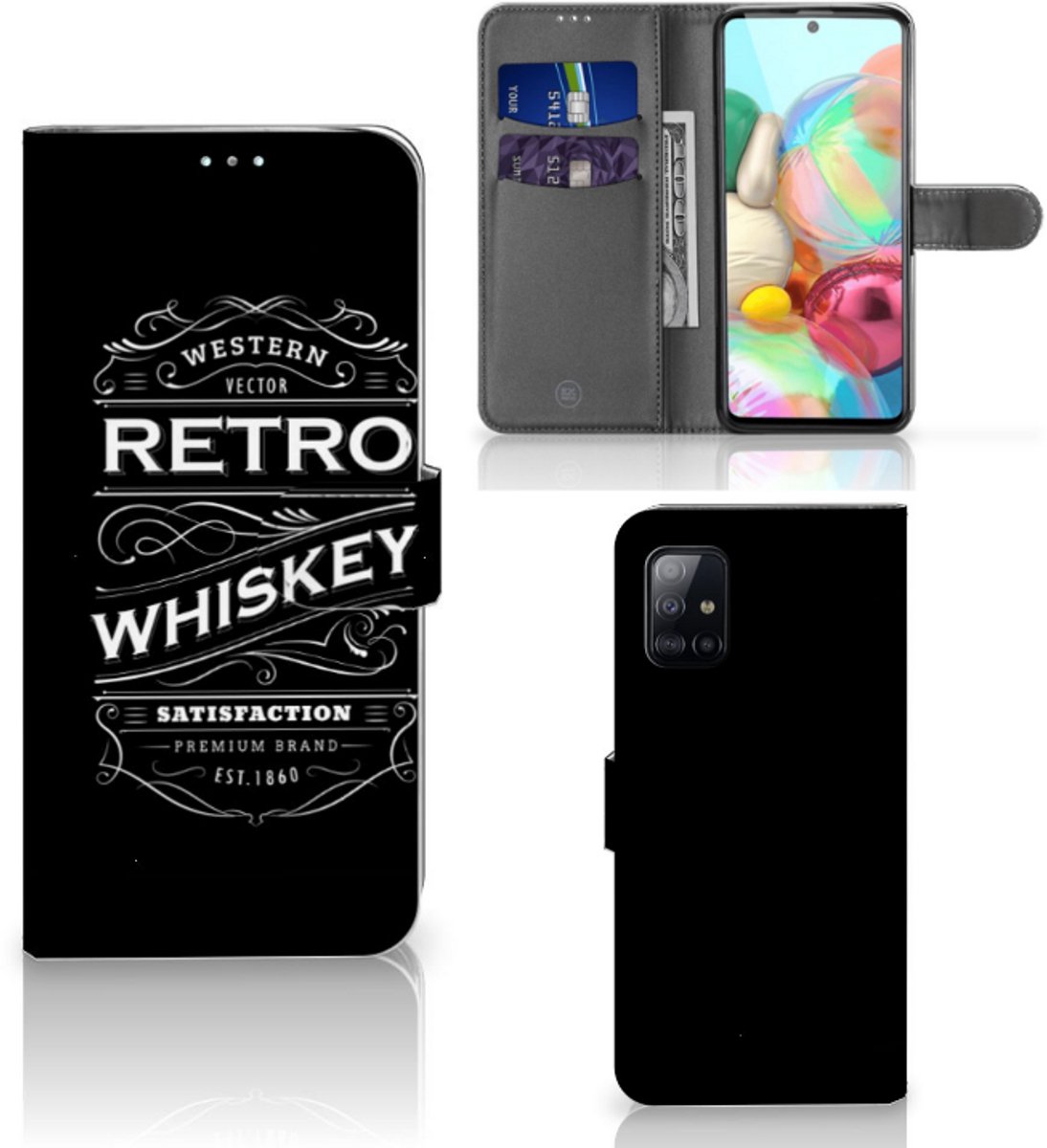 Samsung Galaxy A71 Book Cover Whiskey