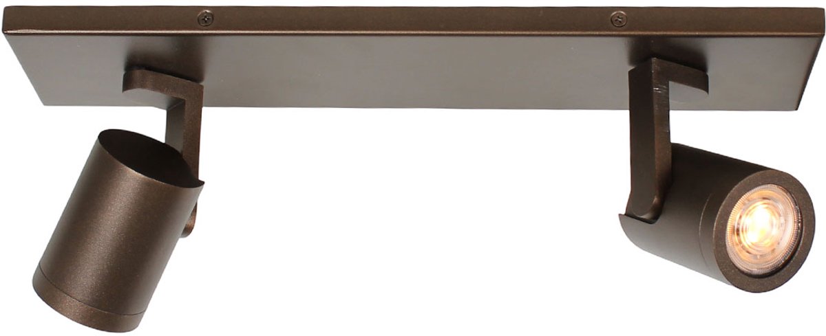 Plafondspot | 10 cm | halospots cacao/bruin | 2 lichts | GU10 | bruin | metaal | moderne v