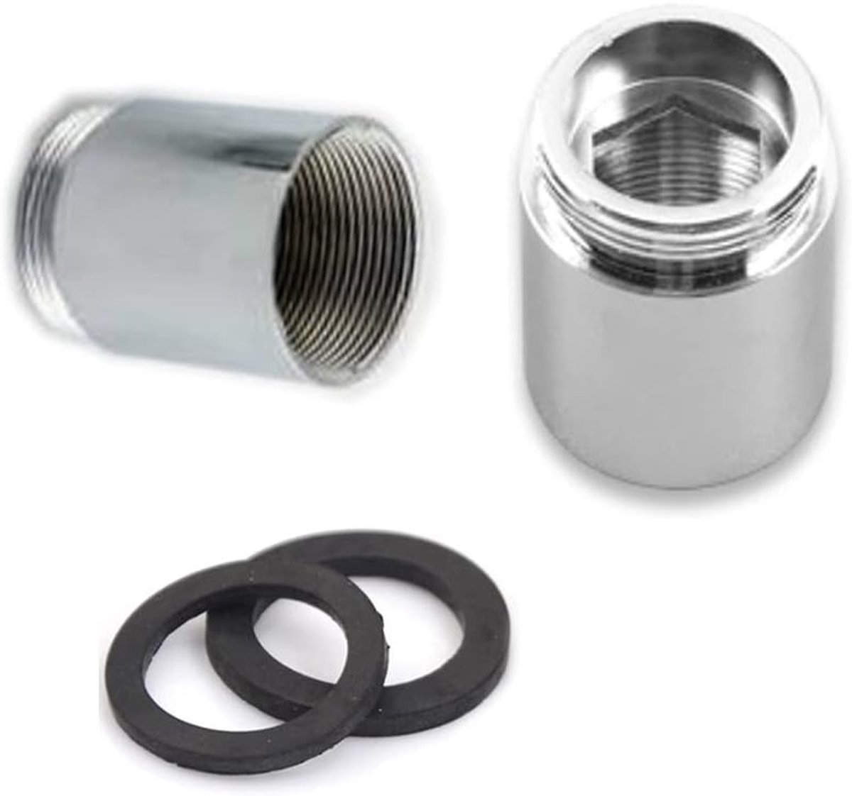 2 Stuks Messing Kraanadapters, 22mm NPT Mannelijk naar Mannelijk Draad, Waterbesparende Aerator voor Keuken en Badkamer