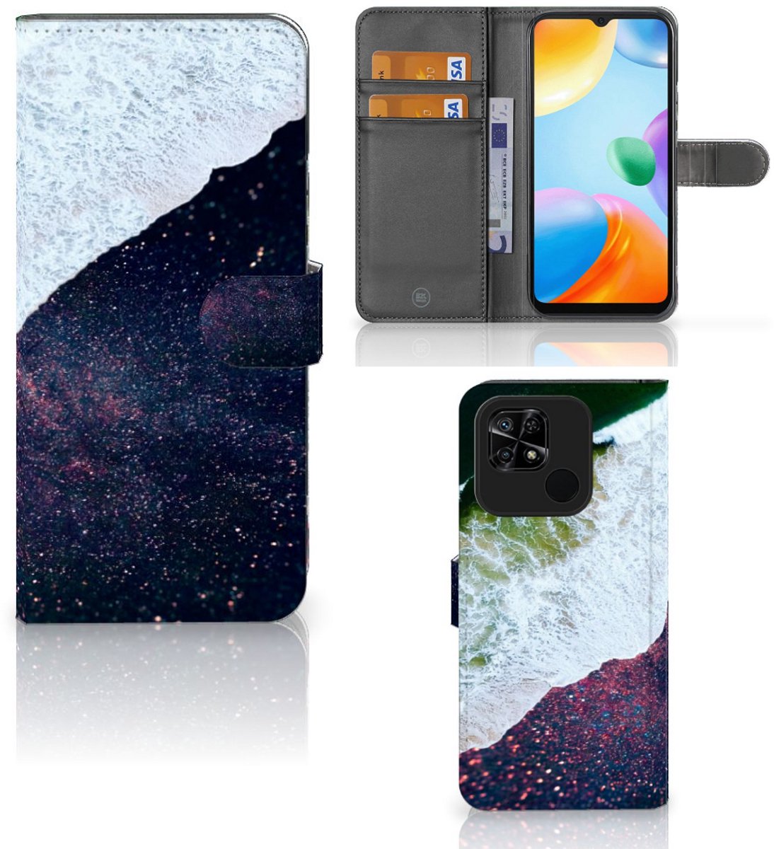 Xiaomi Redmi 10C Book Case Sea in Space
