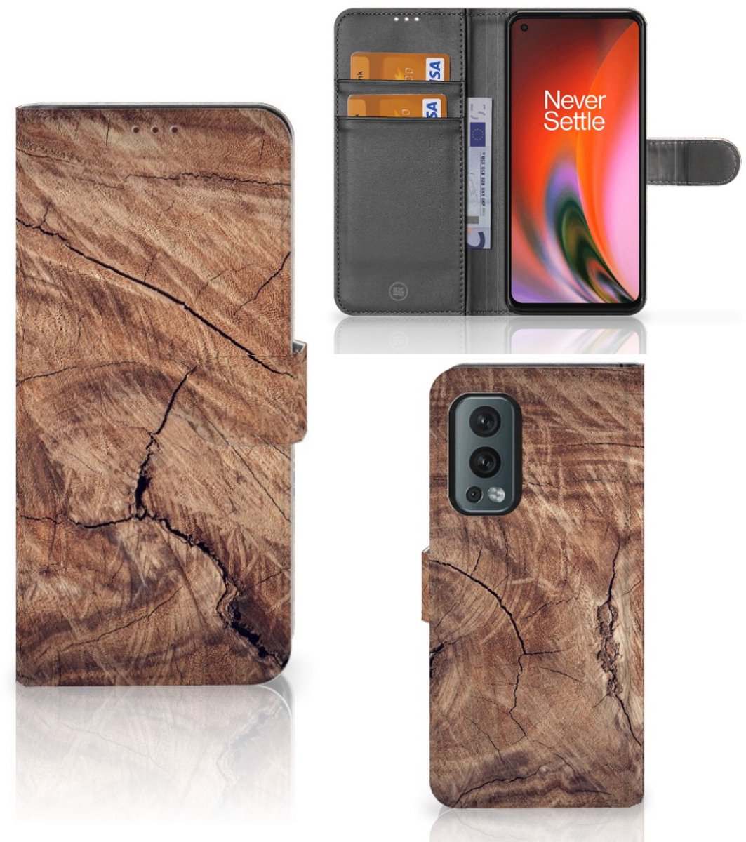 Boekhoesje voor OnePlus Nord 2 5G Book Style Case Tree Trunk