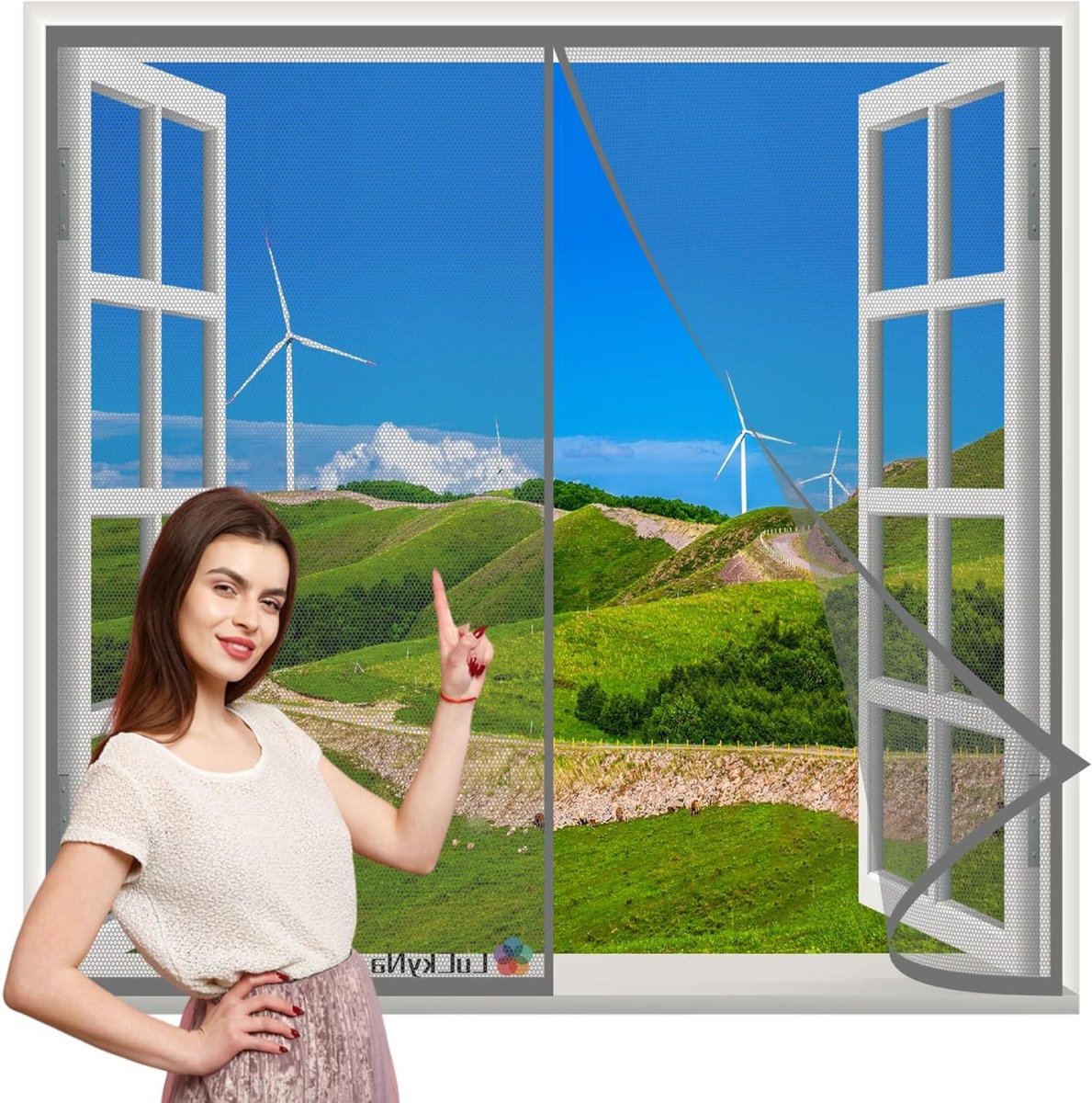 Horren voor deuren - Insectenhor raam - Buitenlucht binnen - Magnetische sluiting - 150x13