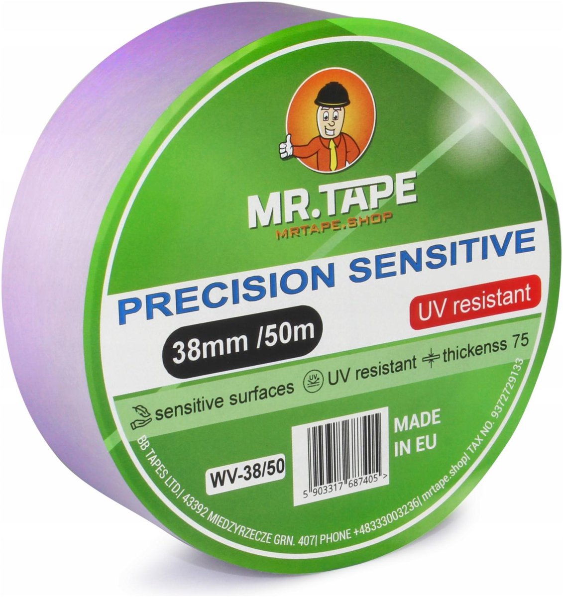BB TAPES - Precisie Maskeertape - Washi Violet - 38mm - UV Bestendig