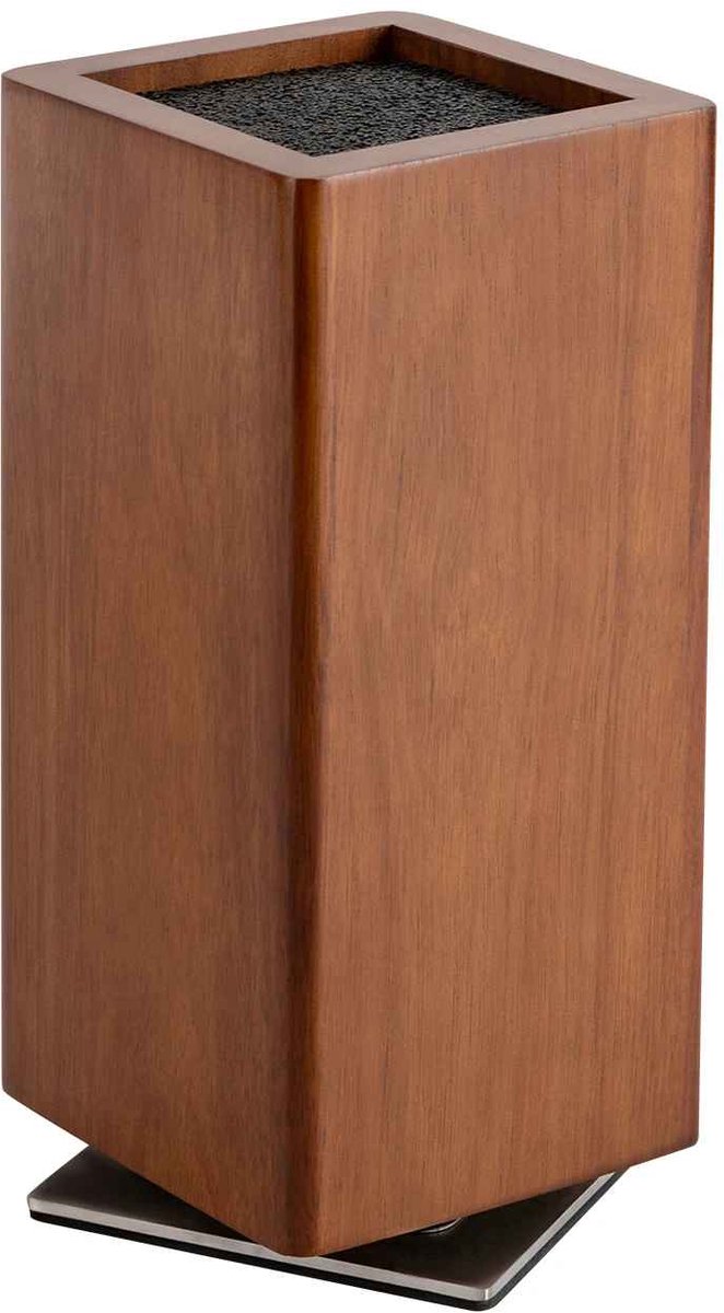Casa Living Messenblok - Keukenmessen - Magnetisch Messenblok - 360 ° Roterend - Messenhouder - Keuken - Hout kleur - Acacia Wood