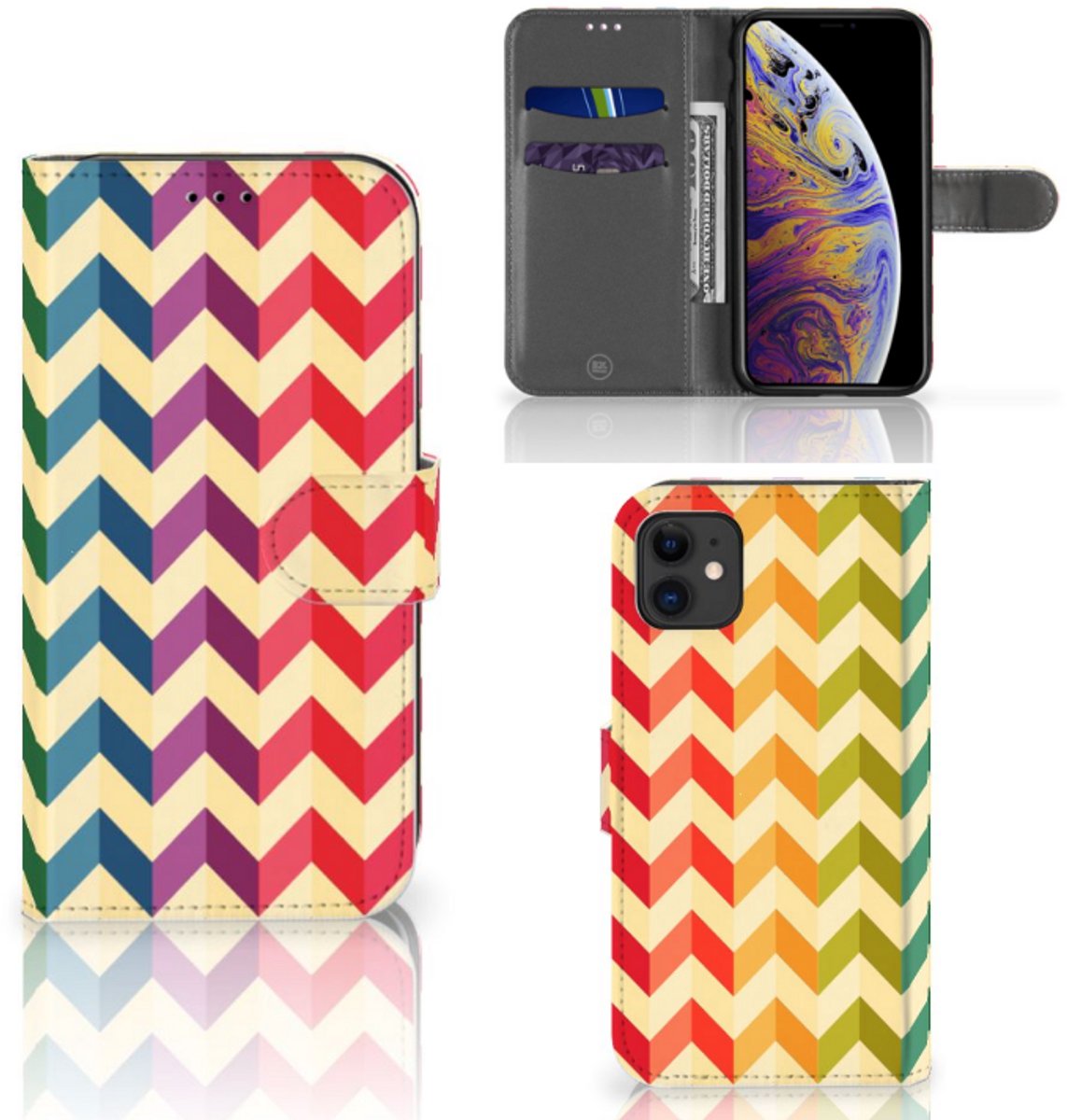 Apple iPhone 11 Telefoon Hoesje Zigzag Multi Color