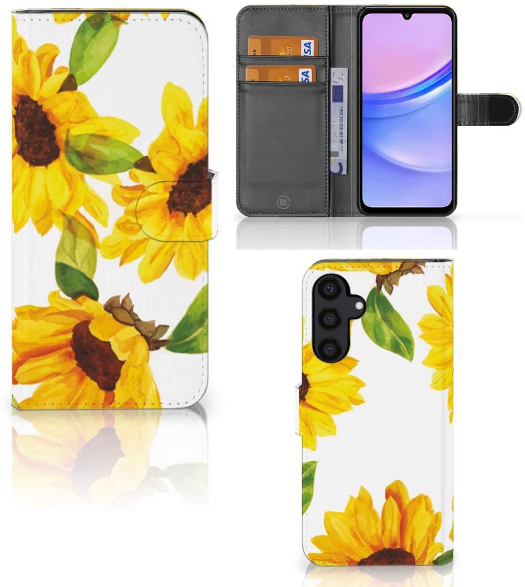 Hoesje voor Samsung Galaxy A15 Zonnebloemen