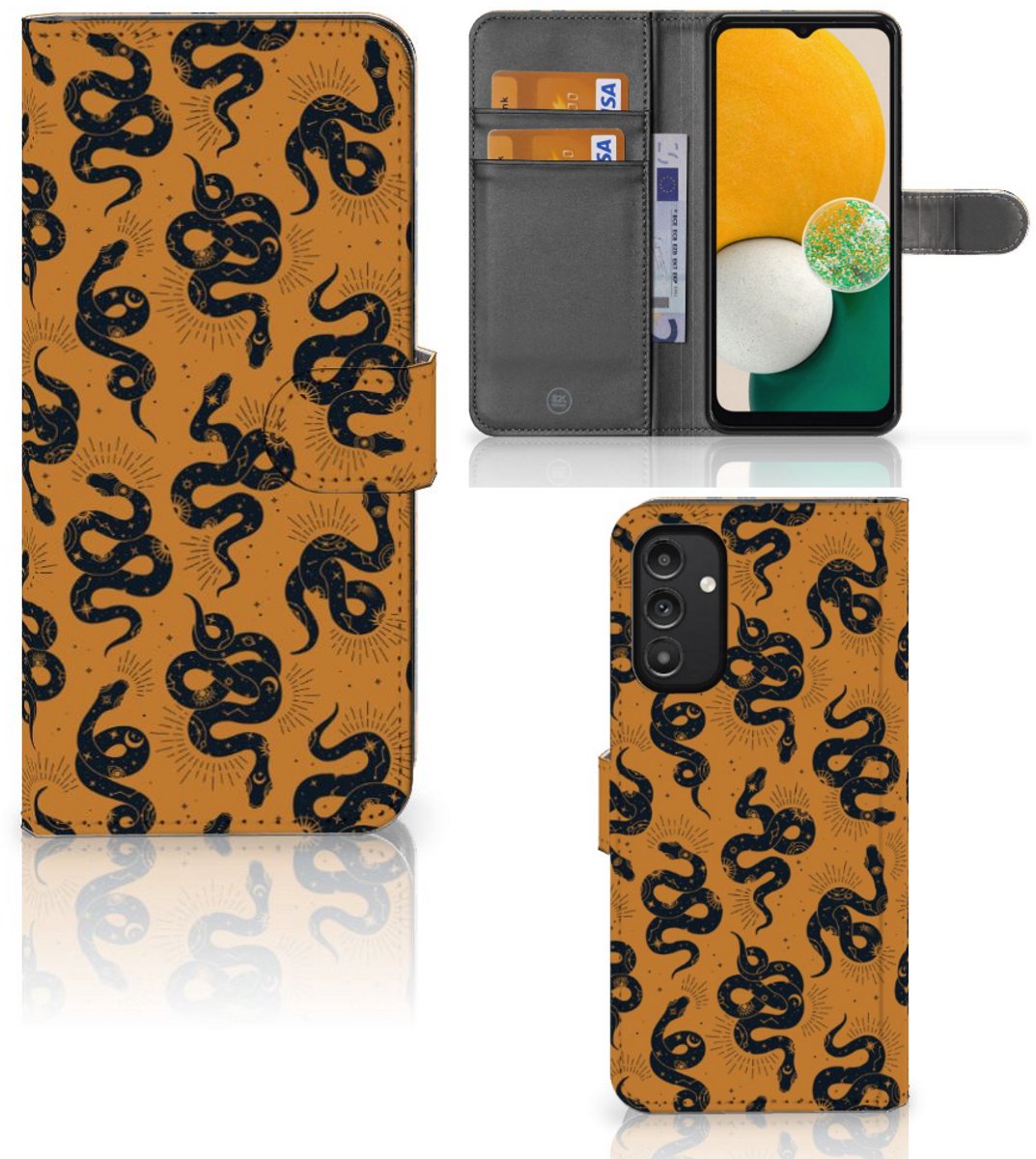 Telefoonhoesje met Pasjes voor Samsung Galaxy A14 4G Snakes