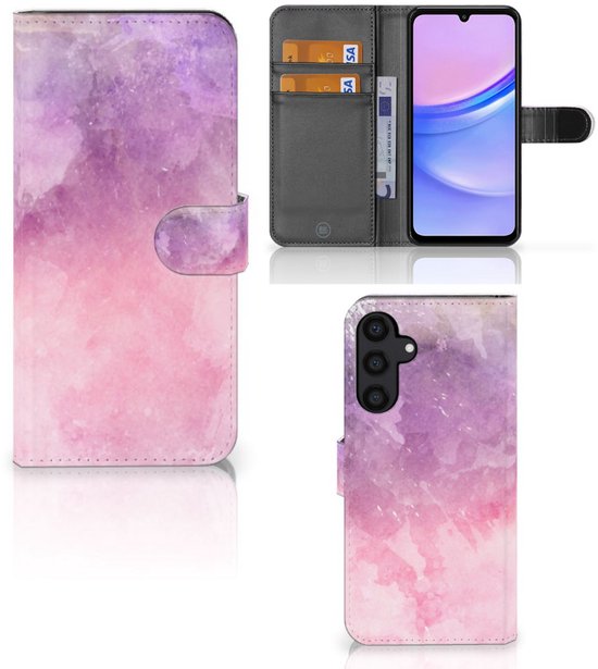Hoesje Samsung Galaxy A15 Pink Purple Paint