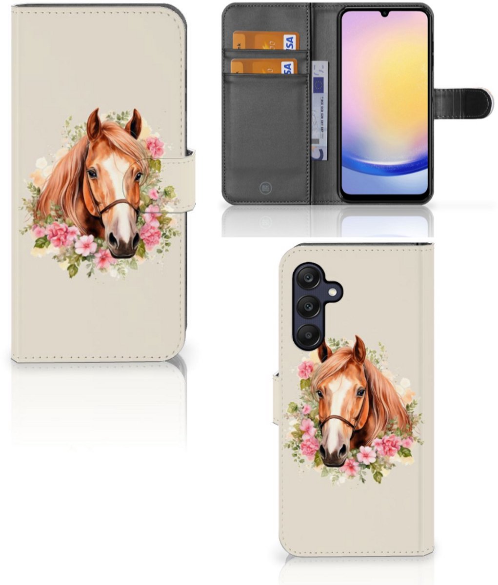 Telefoonhoesje met Pasjes voor Samsung Galaxy A25 Paard
