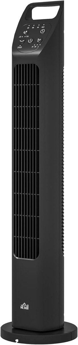 Torenventilator - Staande ventilator - Ruimte Koelen - 75 Graden Oscillatie - 78.5 cm Hoog - Zwart