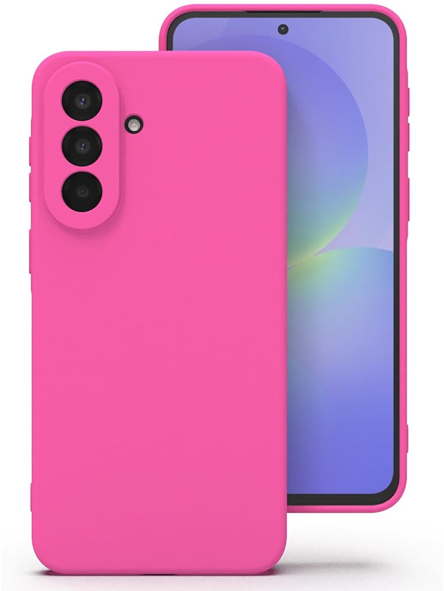 CaseMania Backcase hoesje geschikt voor Samsung Galaxy A37 - Effen Roze - Silicone