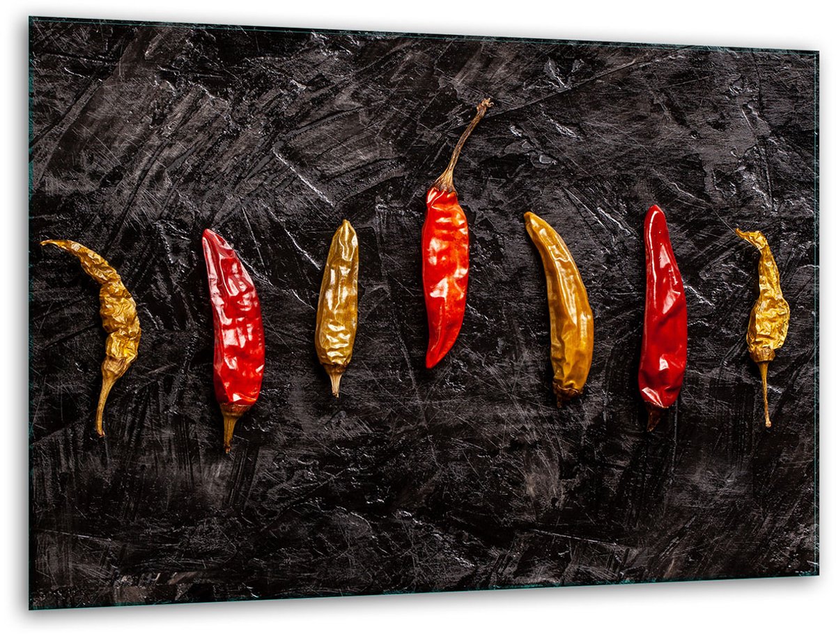 TMK ArtDeko Serie - Glazen Snijplank - 40x30 cm - Hittebestendig - Chilli Design
