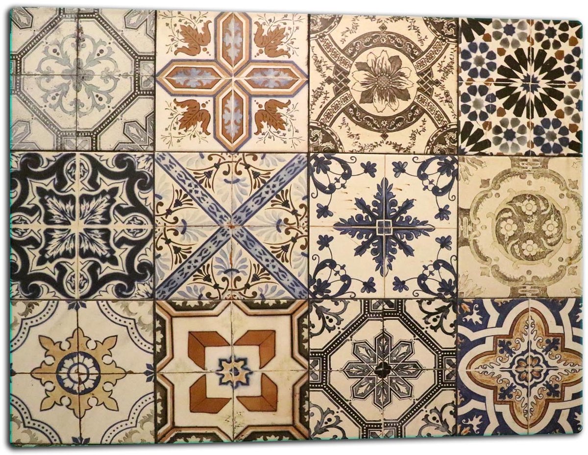 TMK ArtDeko - Snijplank - 52x40 cm - Gehard Glas - Mozaïek Motief