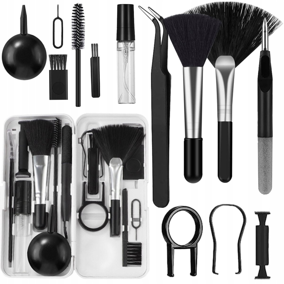 Pingyang Rongrong Handicraft - Reinigingsset voor Toetsenbord - 17 in 1 - Grijs