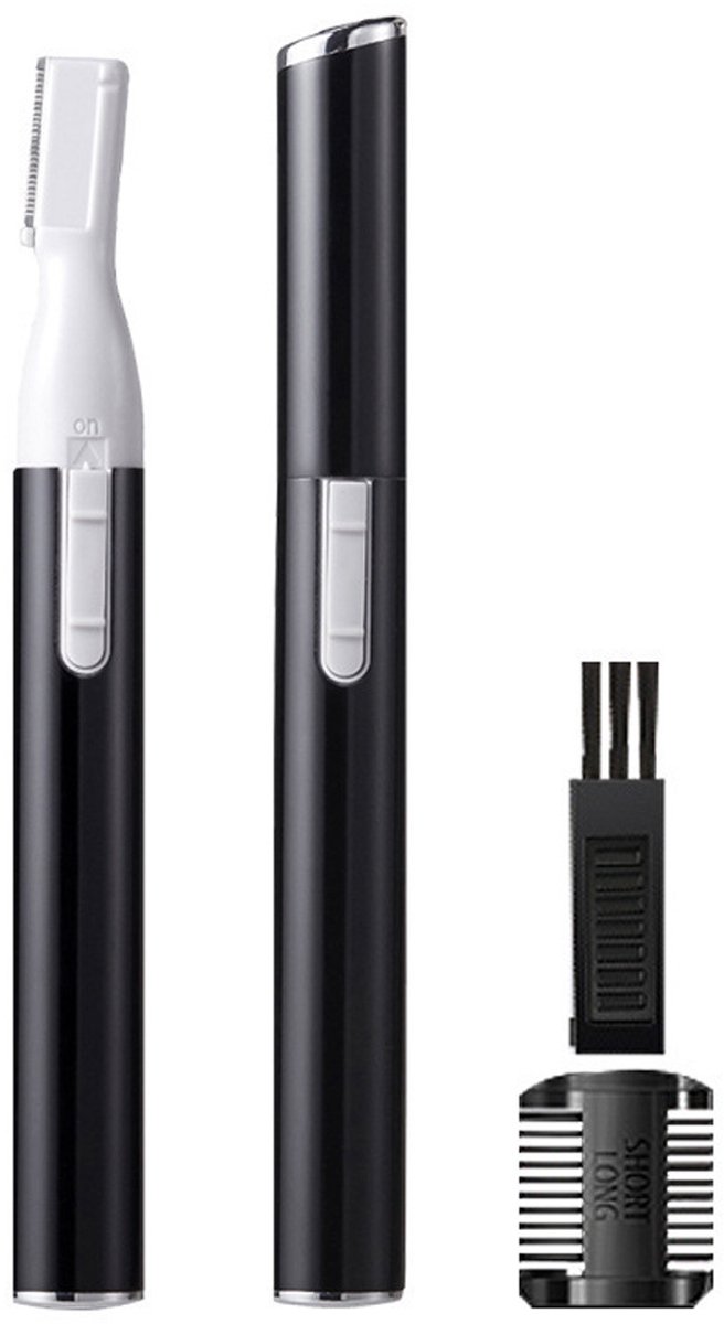 carmdering - Elektrische Wenkbrauw Trimmer | Precisietrimmer | Gezichtstrimmer I Wenkbrauw Epilator | Gezichtsepilator | Gezicht Ontharing | Trimmer I zwart