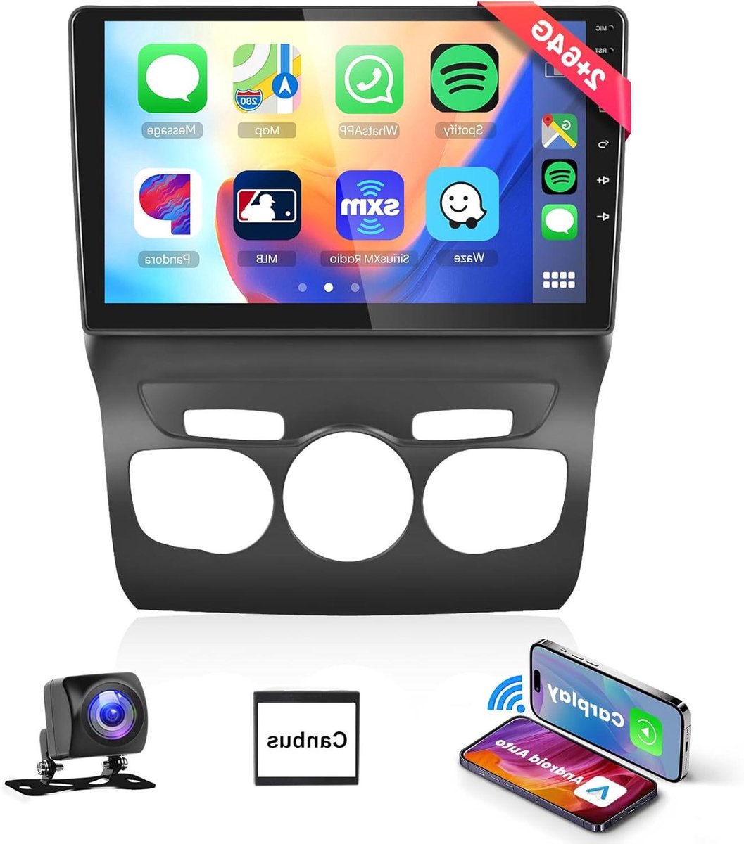 Auto Radio - Autoradio Stereo - Navigatie Auto - 10.1 Inch Touchscreen - 2G+64G - Zwart
