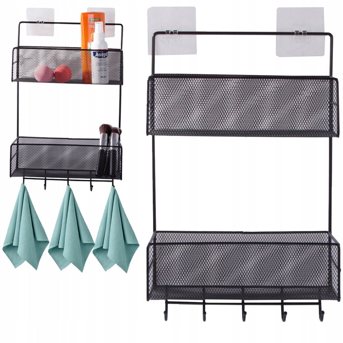 Pingyang Rongrong - Wandplank - Metalen Organizer - Zwart - 42cm