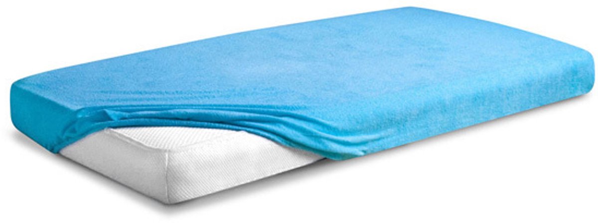 Matex Premium Frotte Serie - Onderlaken - Gemaakt Van Katoen - Turkis - 90x200 cm - 100x200x20 cm