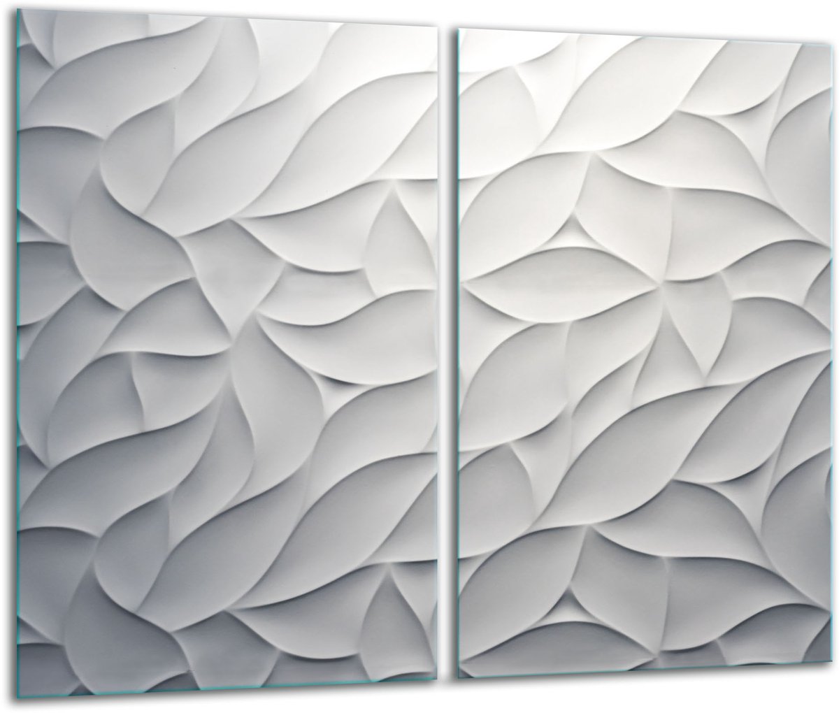 TMK ArtDeko - Snijplank - Wit - 2x 30x52 cm - Gehard Glas