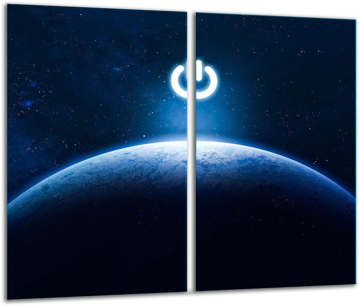 TMK ArtDeko - Snijplank Glas - 2x 30x52 cm - Zwart - Inductiekookplaten