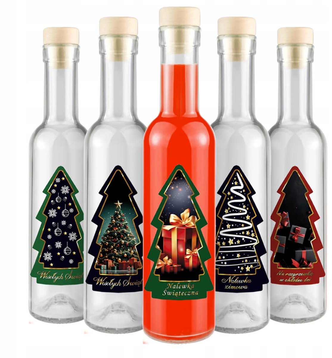 Bimberek Serie - FUTURA Kerstfles - 250ml - Onbreekbaar Glas - Eenvoudig Te Vullen