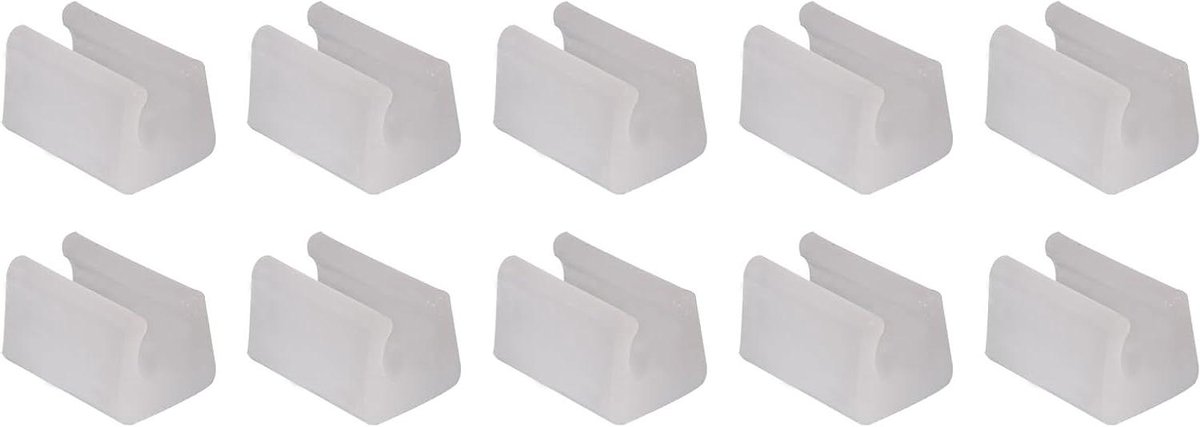 Meubelvoetglijders - Stoelpootbeschermers Pootdoppen - Meubels Verplaatsen - U-vormige Inzet - 11 mm diameter - Wit