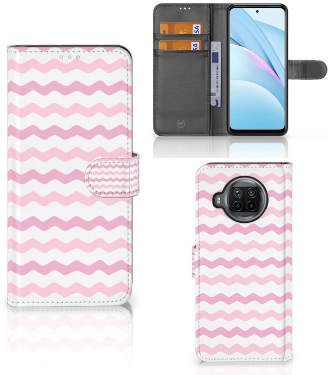 Xiaomi Mi 10T Lite Telefoon Hoesje Waves Roze