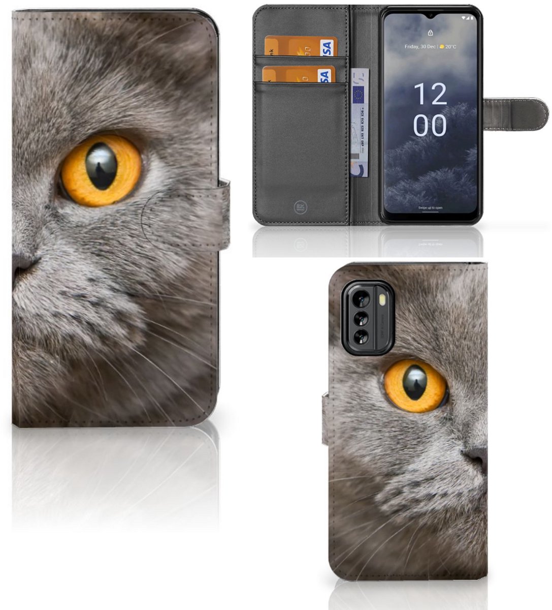 Telefoonhoesje met Pasjes Nokia G60 Britse Korthaar