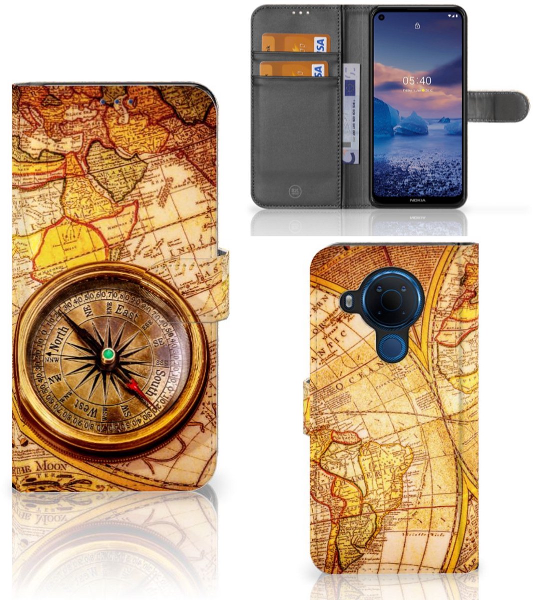 Nokia 5.4 Flip Cover Kompas