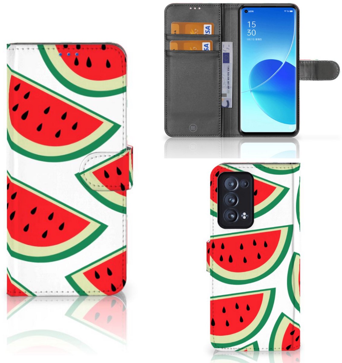 OPPO Reno 6 Pro Plus 5G Book Cover Watermelons