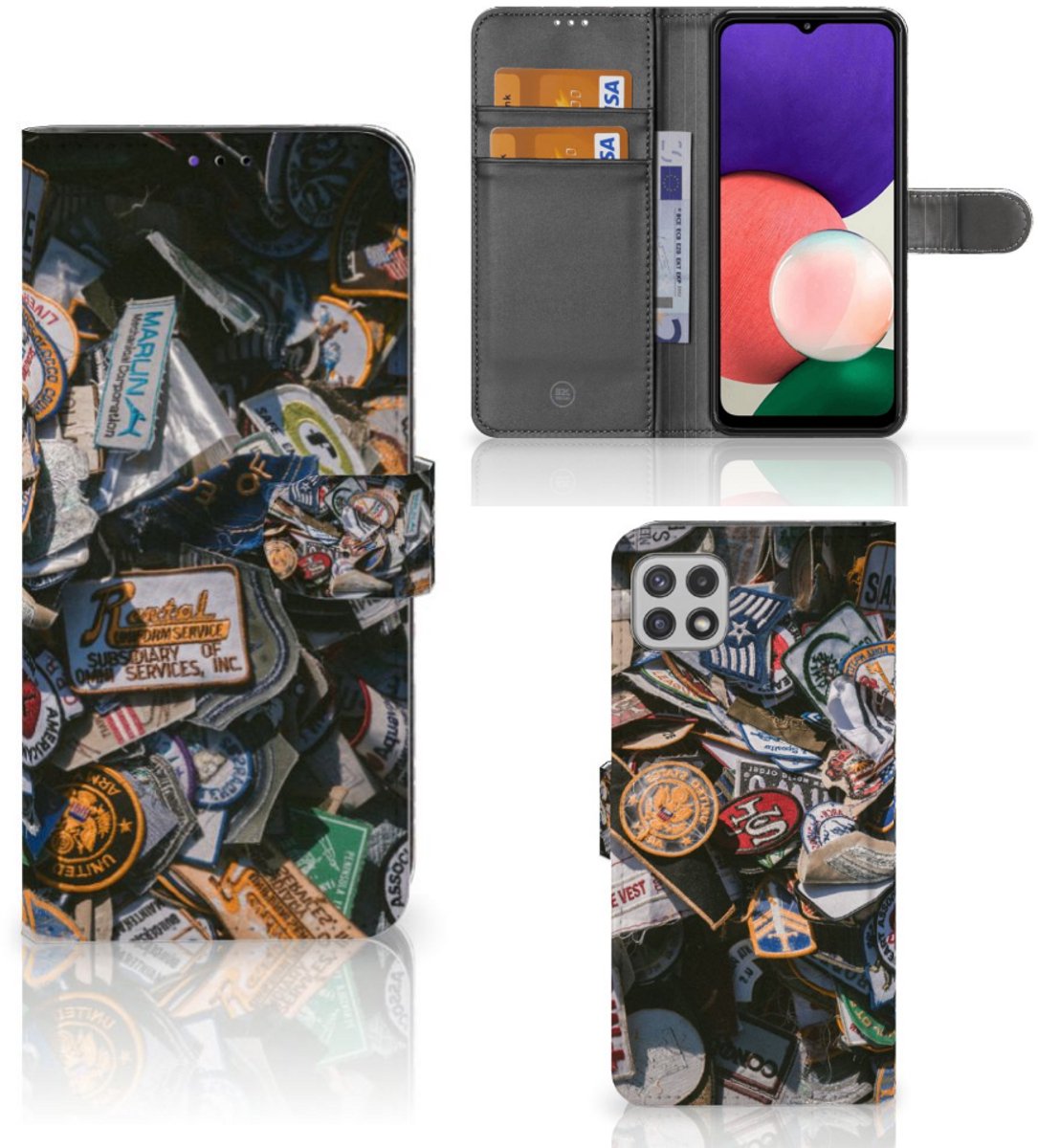 Samsung Galaxy A22 5G Telefoonhoesje met foto Badges