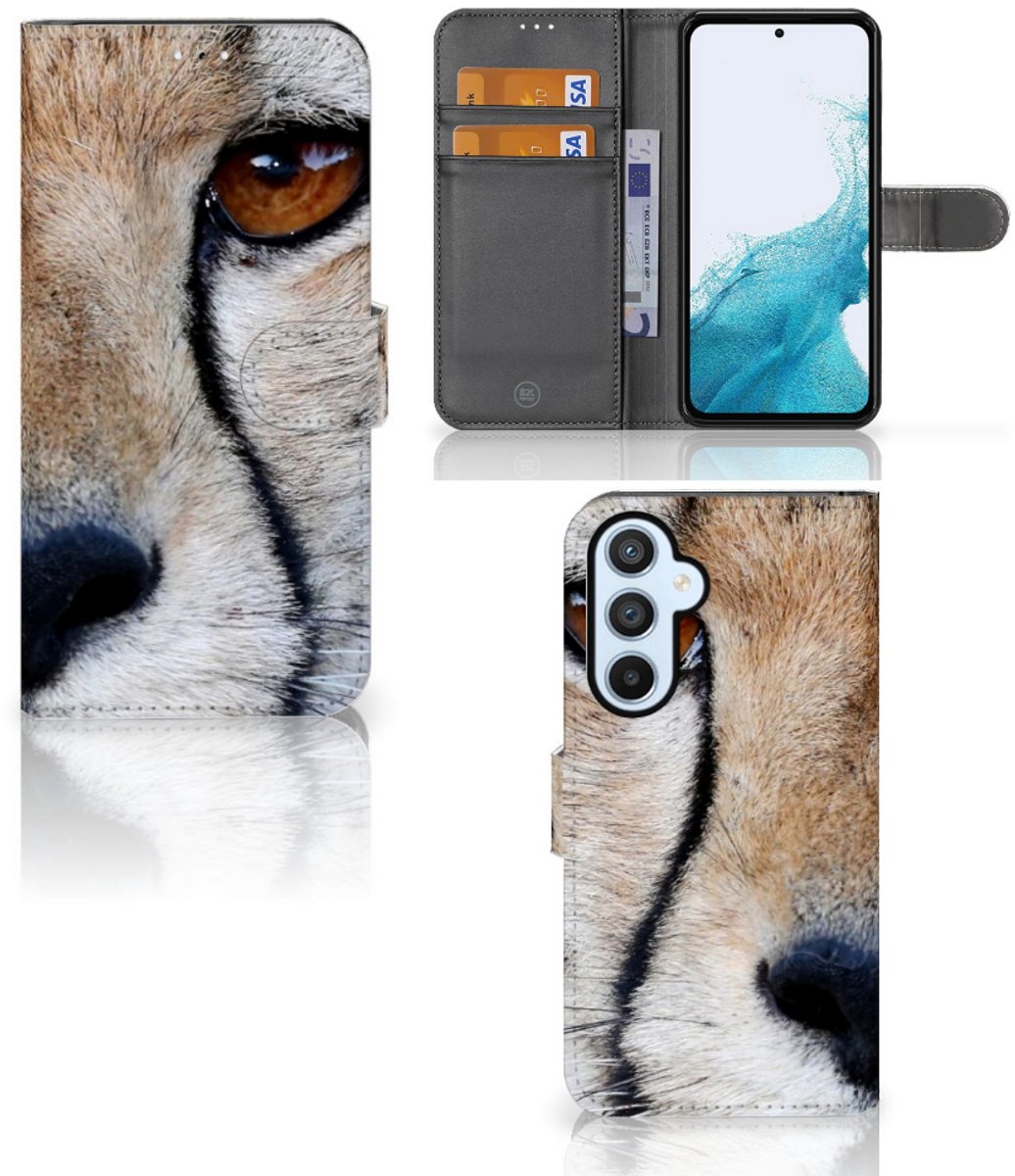 Samsung Galaxy A54 5G Telefoonhoesje met Pasjes Cheetah