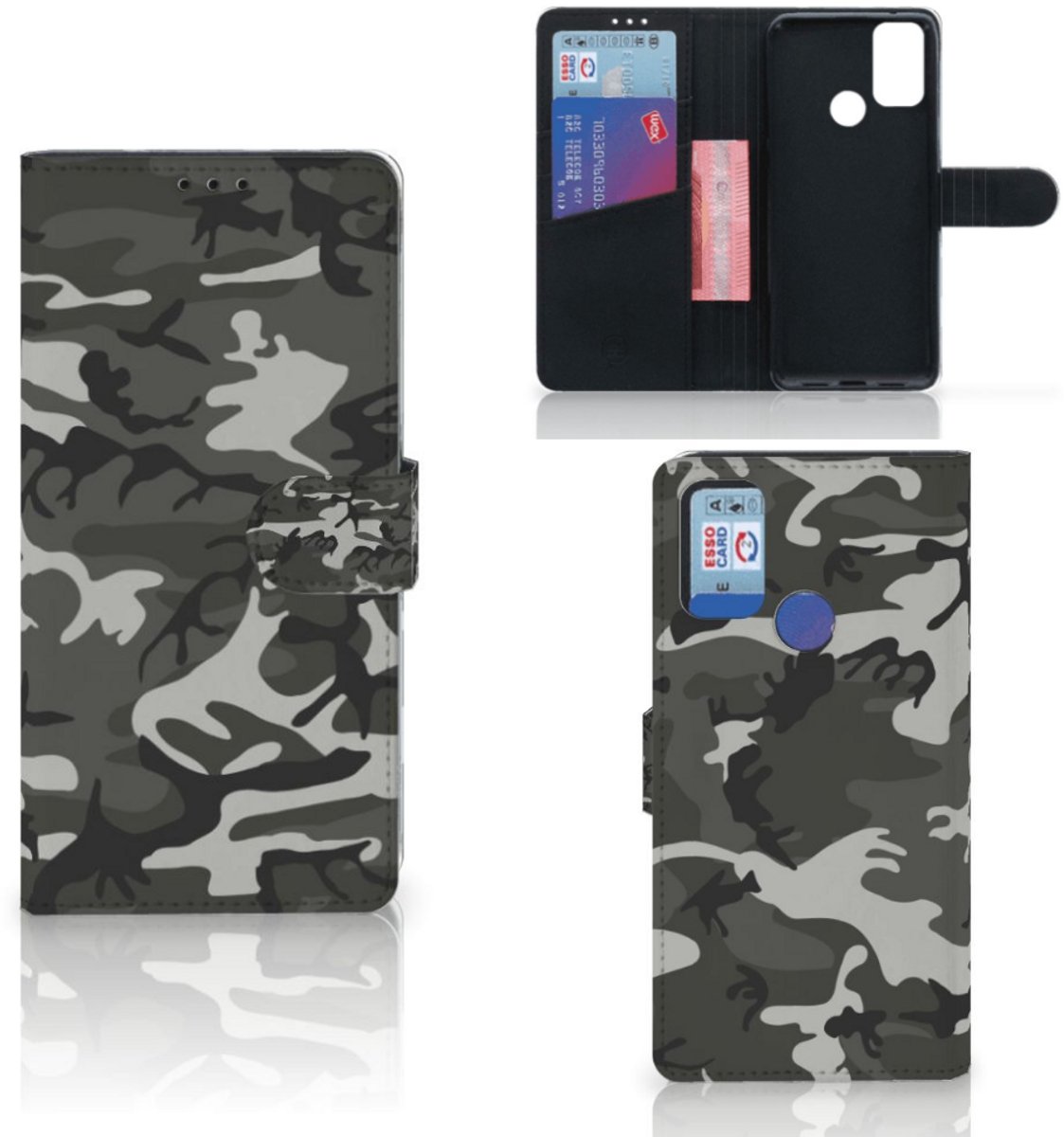 Alcatel 1S (2021) Telefoon Hoesje Army Light