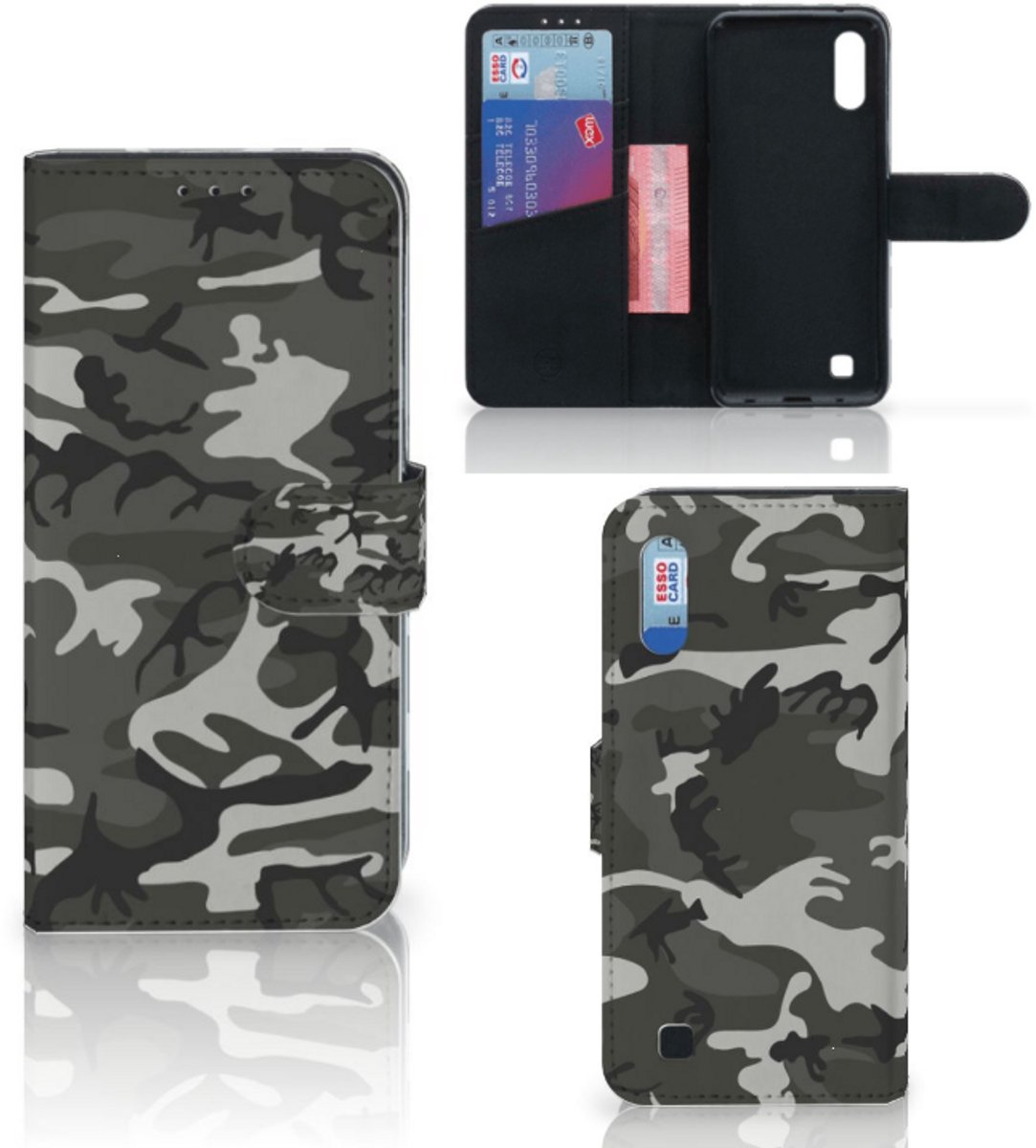 Samsung Galaxy M10 Telefoon Hoesje Army Light