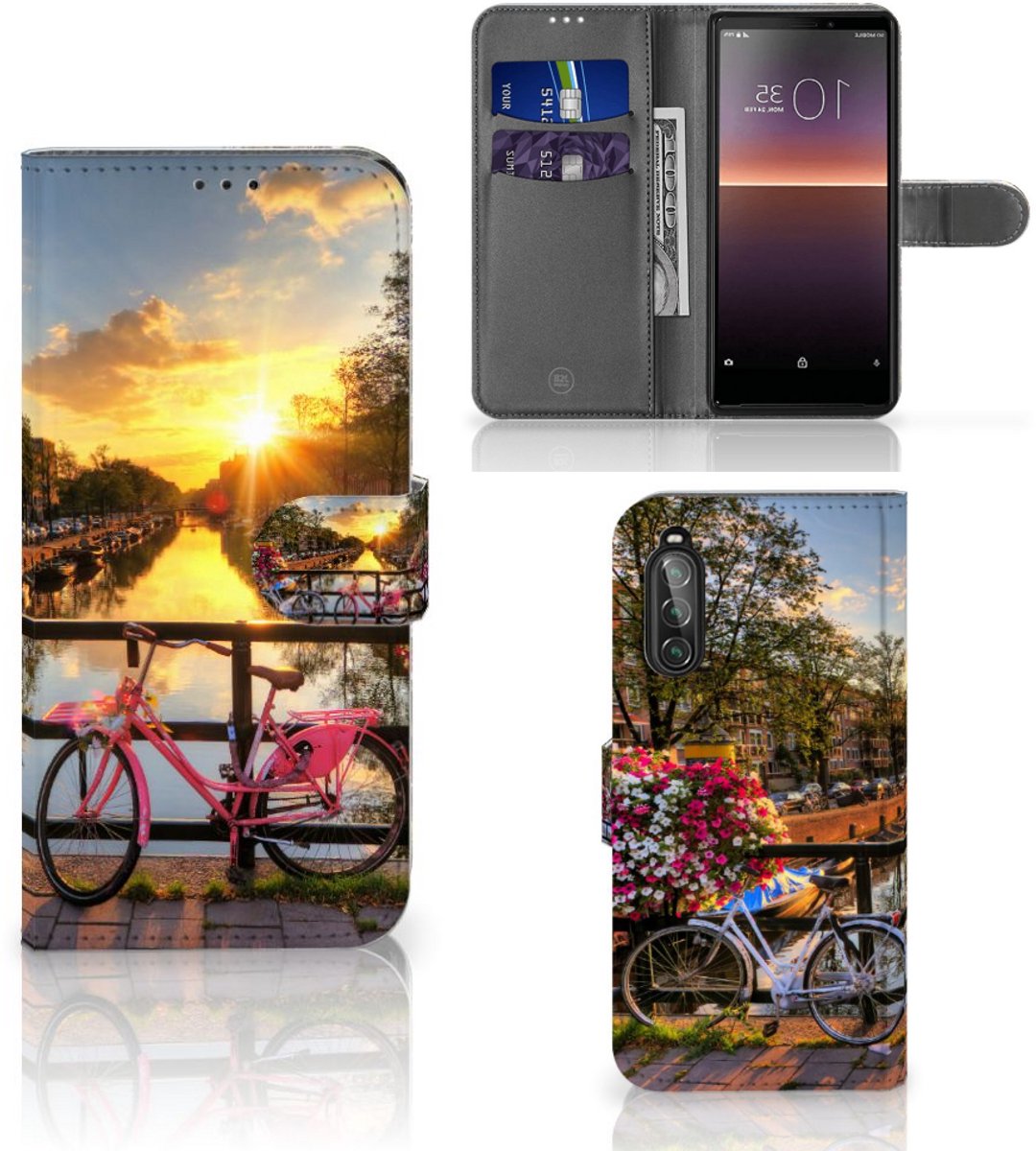 Book Case voor Sony Xperia 10 II Flip Cover Amsterdamse Grachten