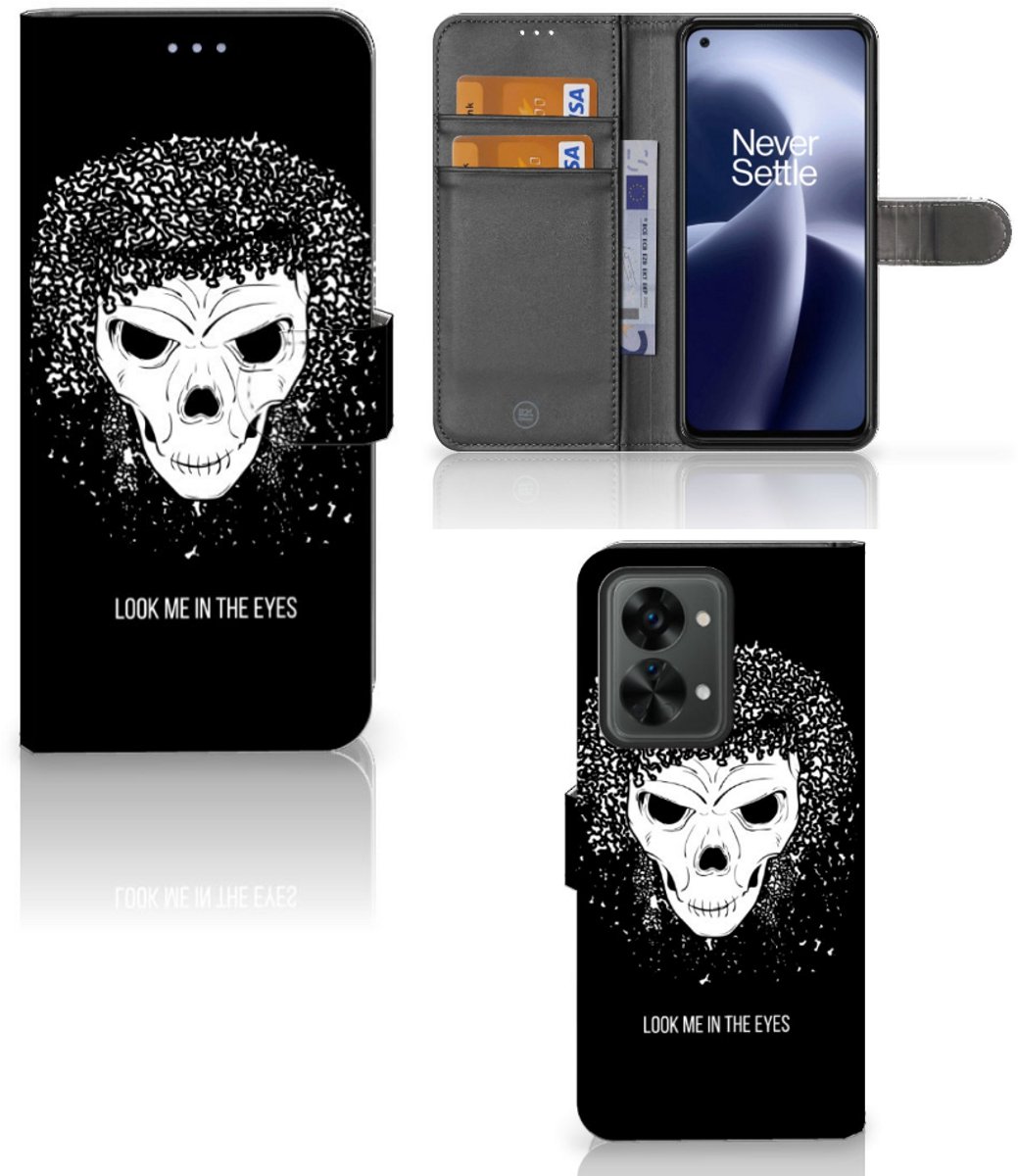 Telefoonhoesje met Naam OnePlus Nord 2T Skull Hair
