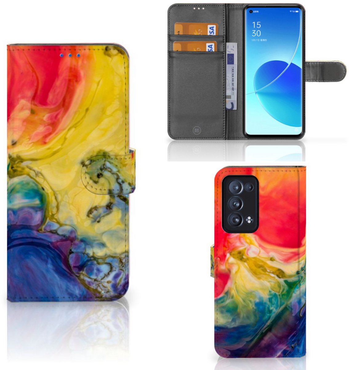 Hoesje OPPO Reno 6 Pro Plus 5G Watercolor Dark