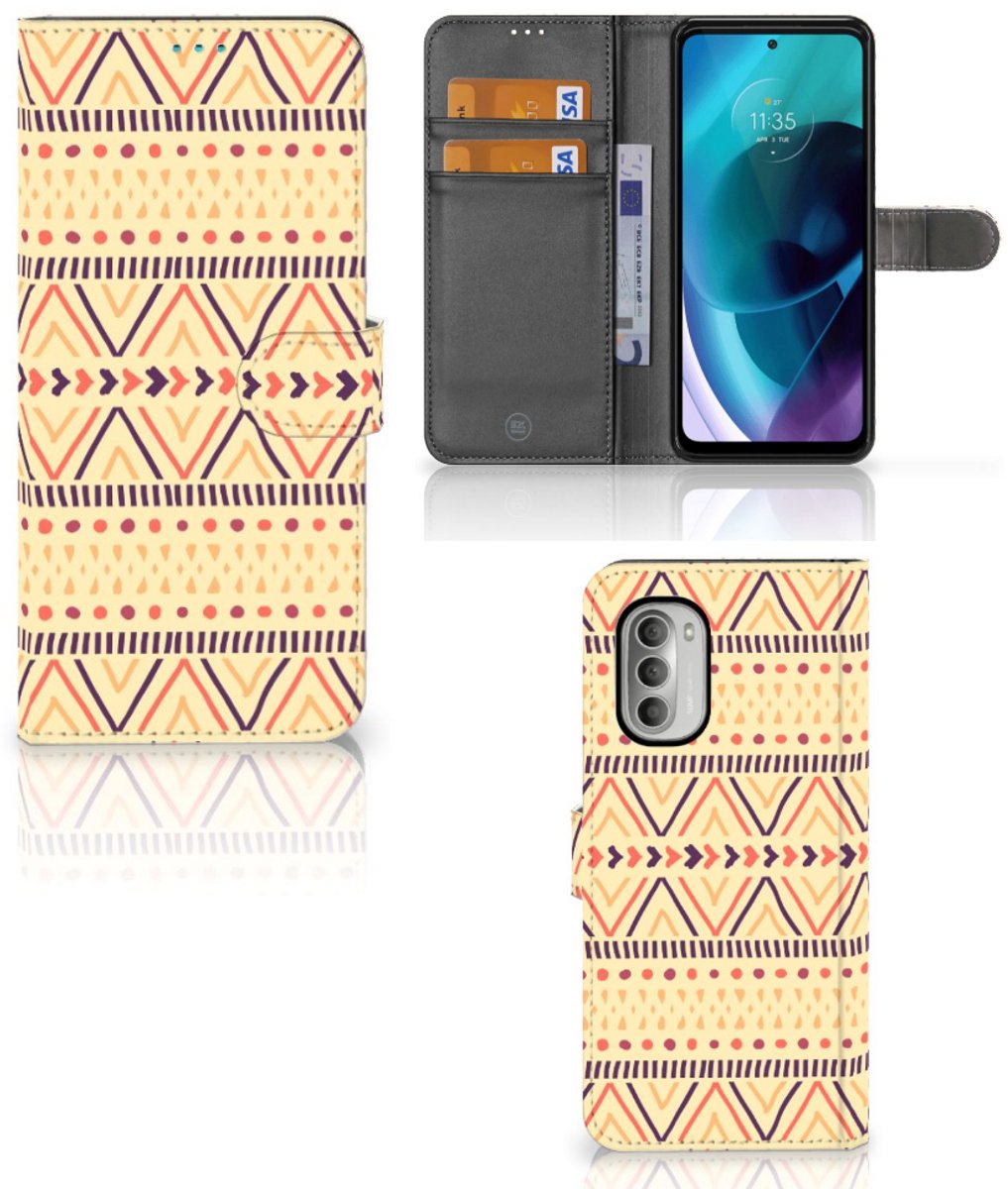 Motorola Moto G51 5G Telefoon Hoesje Aztec Yellow