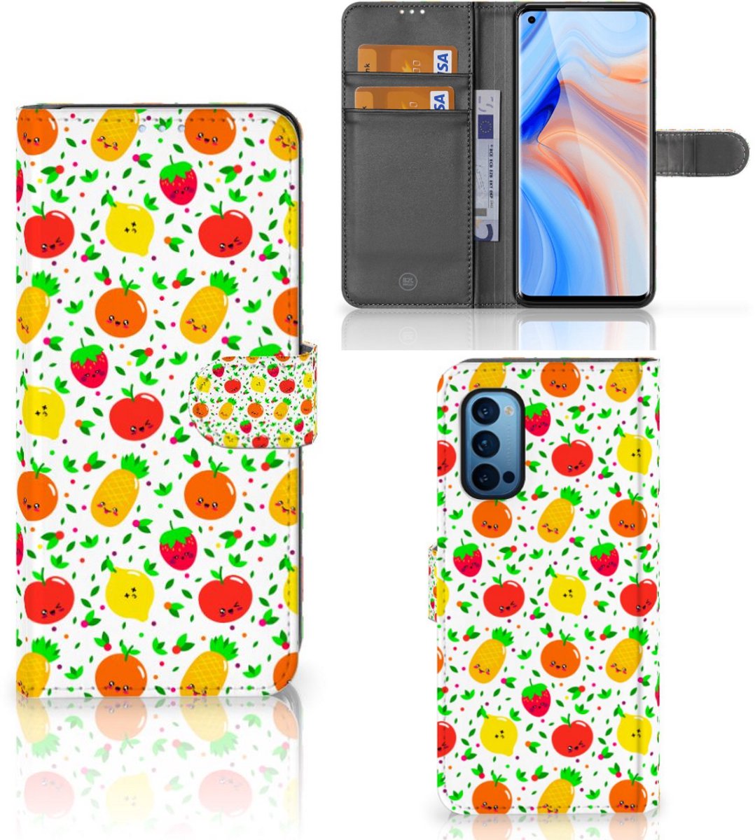 OPPO Reno 4 Pro 5G Book Cover Fruits