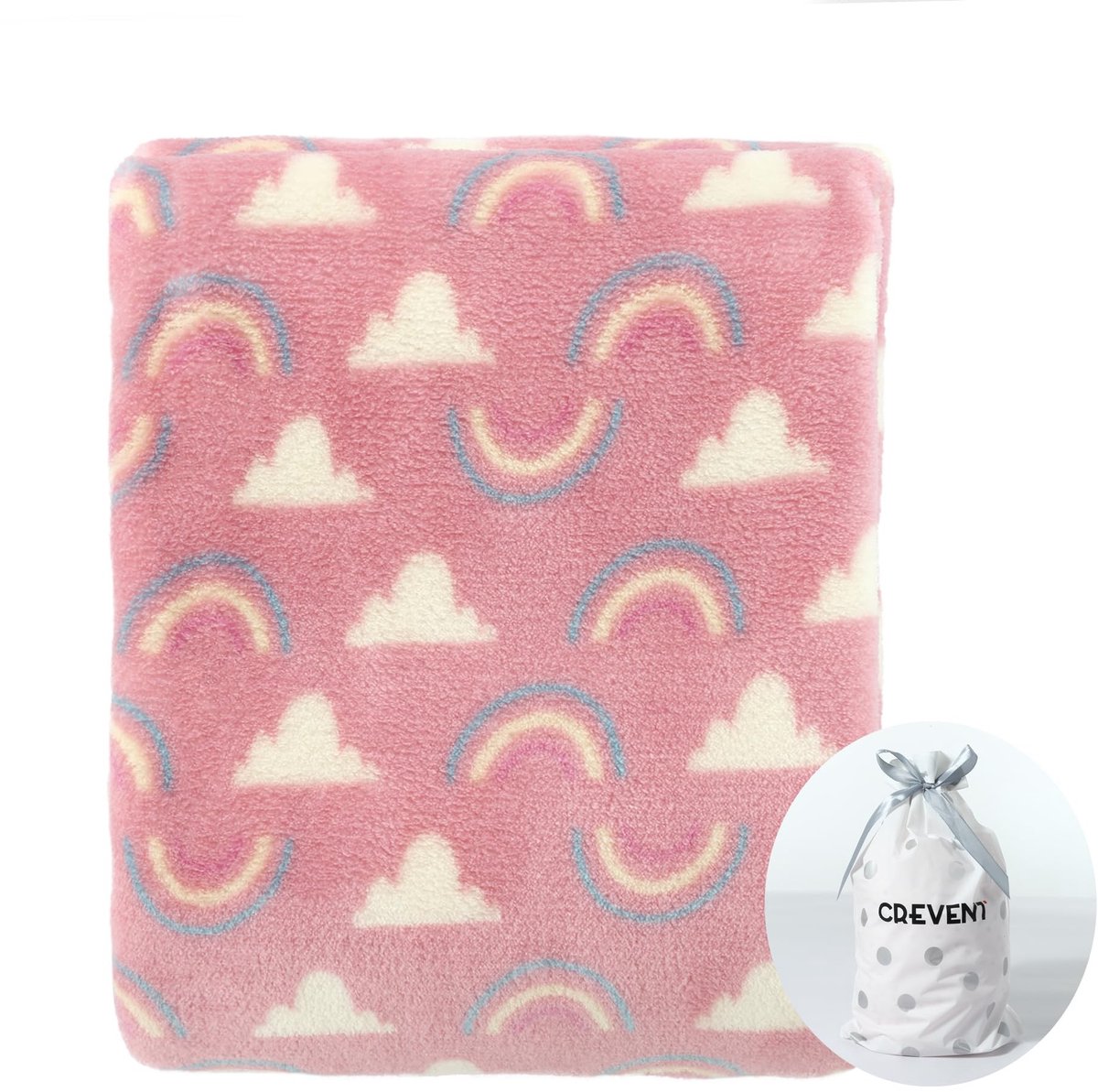 Dailygoods- Fleece Deken 75x100cm - Babywiegdeken - Peuterdeken - Kinderdeken - Autodeken - Lichtgewicht en Warm - Babydeken