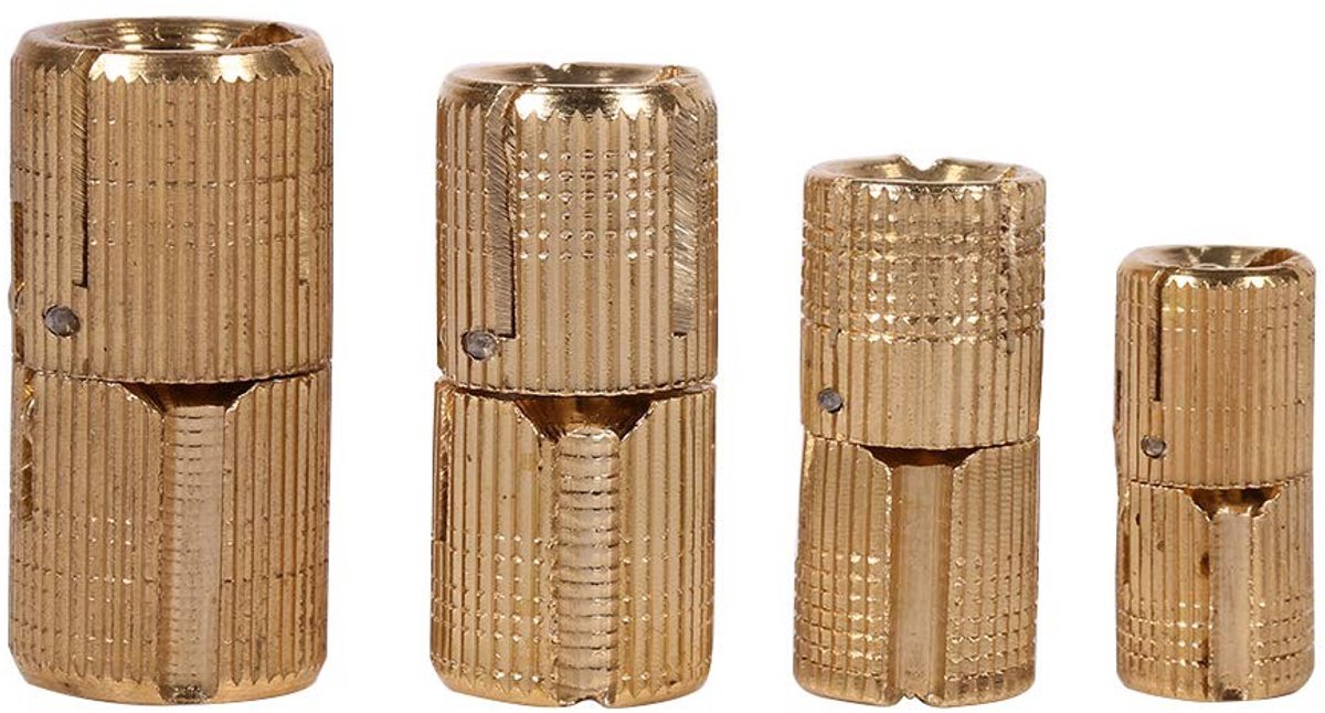 Dailygoods- Scharnieren 180° Draaibaar - Kleine Scharnieren - Onzichtbare Scharnieren - Roestbestendig - 4 Stuks - Duurzaam Koper - Vatscharnieren