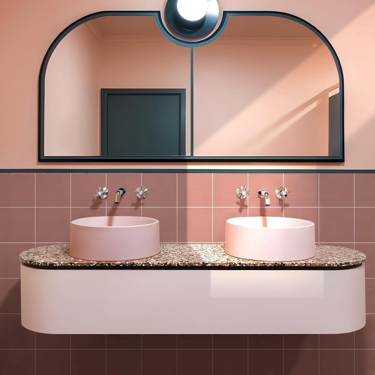 Dailygoods- Tegelsticker - Set van 10 - Zelfklevende Tegels - Vierkante Stickers - Voor Badkamer/Keuken - Eenvoudig aan te brengen - Muursticker