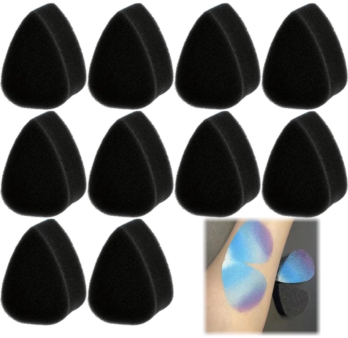 Dailygoods- Make-upsponzen Bloemblaadjesvorm - 10 Stuks - Hoge Dichtheid - Nauwkeurig Gebruik - Duurzaam - Herbruikbaar - Ideaal voor Detailwerk - Make-up Applicators